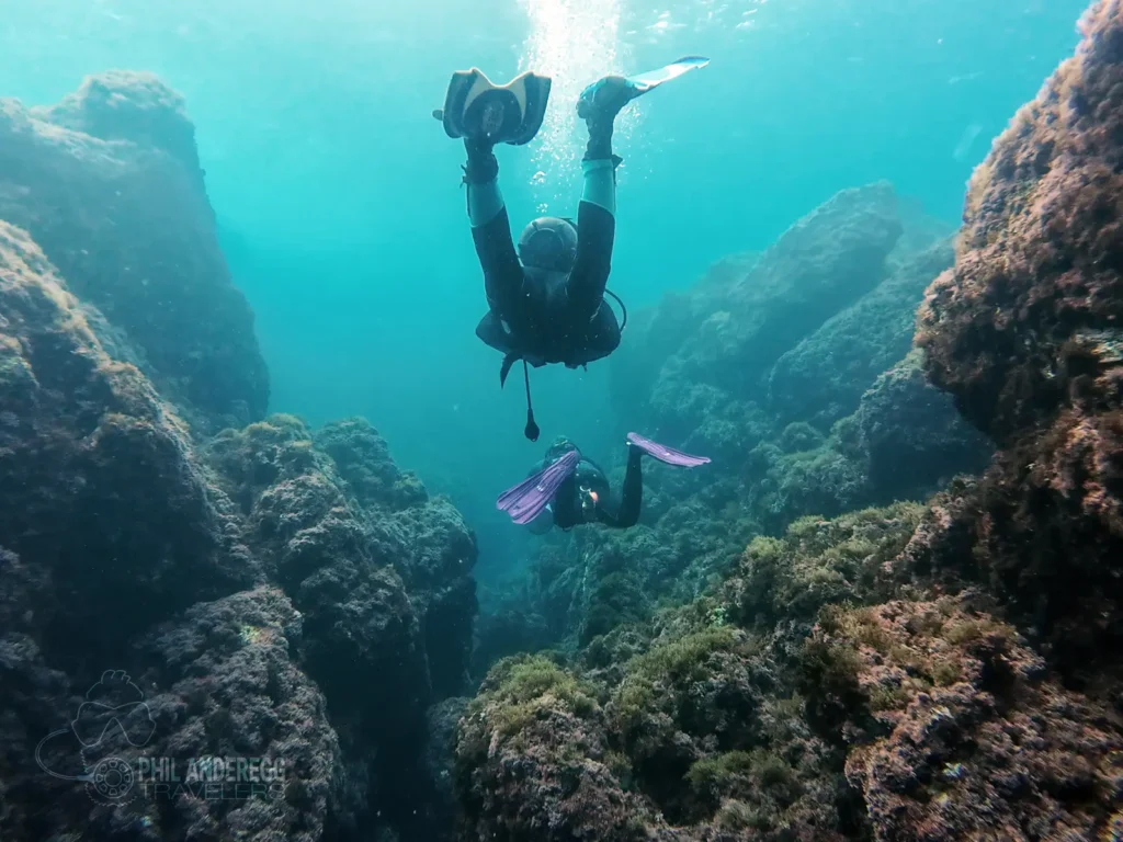 Dive Group of Diving Menorca on the north coast of Menorca, Spain
