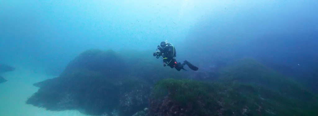 Stuart with Camera in Menorca, Spain